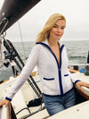 27 Miles Malibu Cashmere Sailor Collar Zip Up