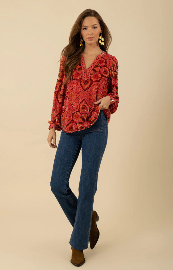 Hale Bob Velvet Burnout top