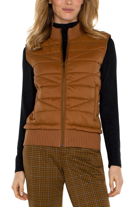 Liverpool LA -Quilted Full Zip Vest