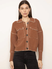  Central Park West - Whipstitch Sweater Jacket