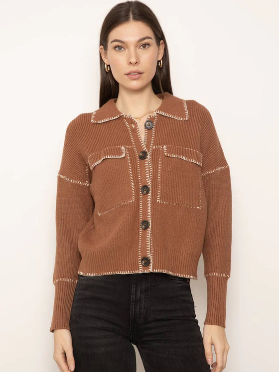 Central Park West - Whipstitch Sweater Jacket