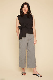  Renuar Gingham Wide Leg Crop Pant