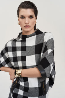  Joseph Ribkoff Plaid Knit Sweater